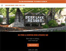 Tablet Screenshot of deerlakeresort.com